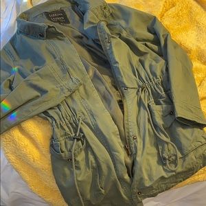 Army green utility jacket